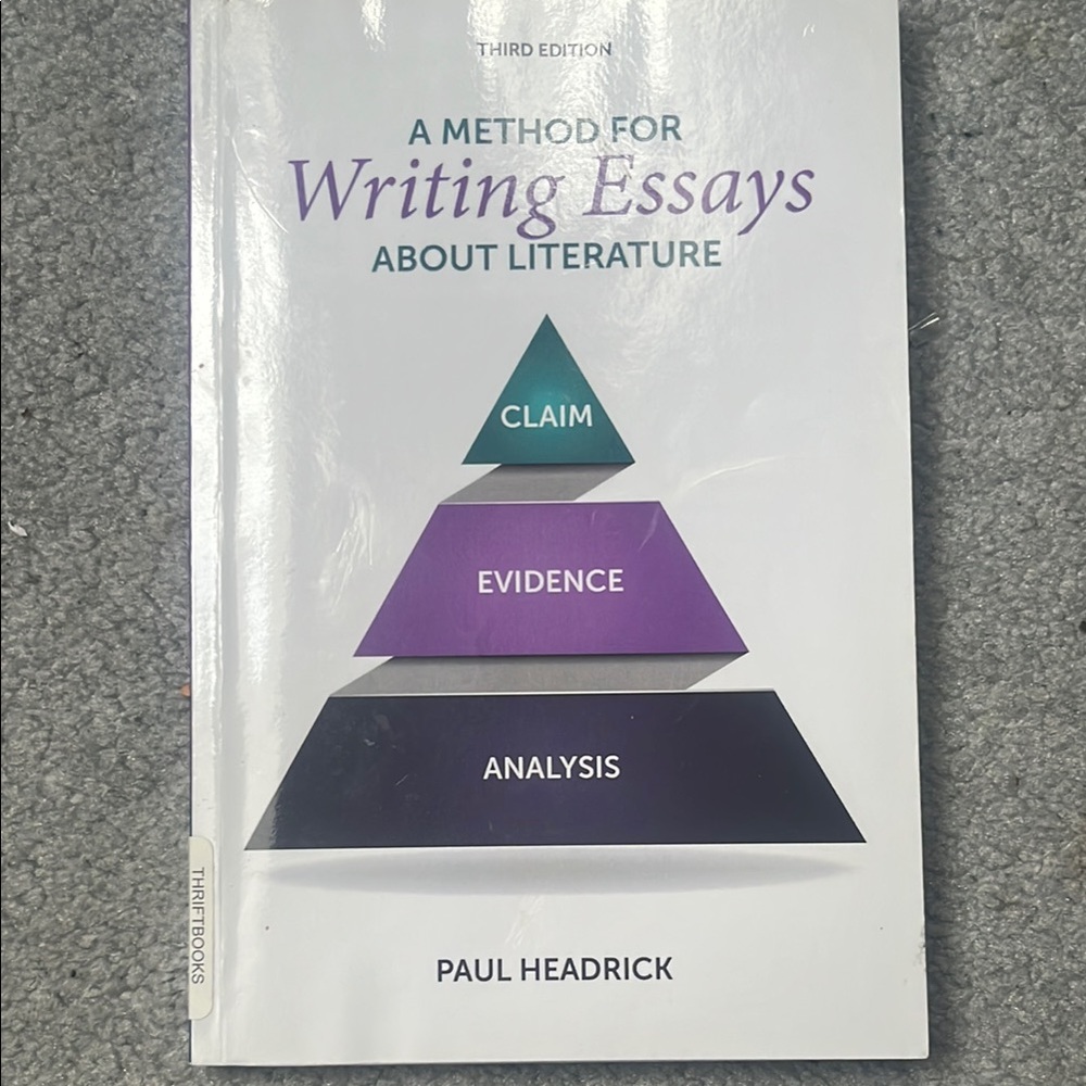 A Method for Writing Essays About Literature Book